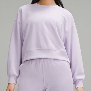 Lululemon Perfectly Oversized Crop Crew Softstrem Lilac Ether